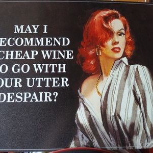 Funny Wine tin sign